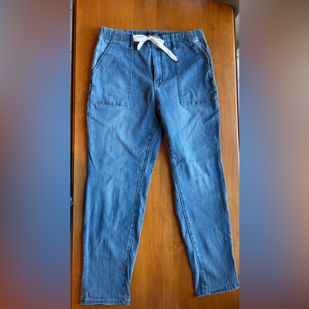 Judy Blue High Rise Jeans - Blue with White Tie